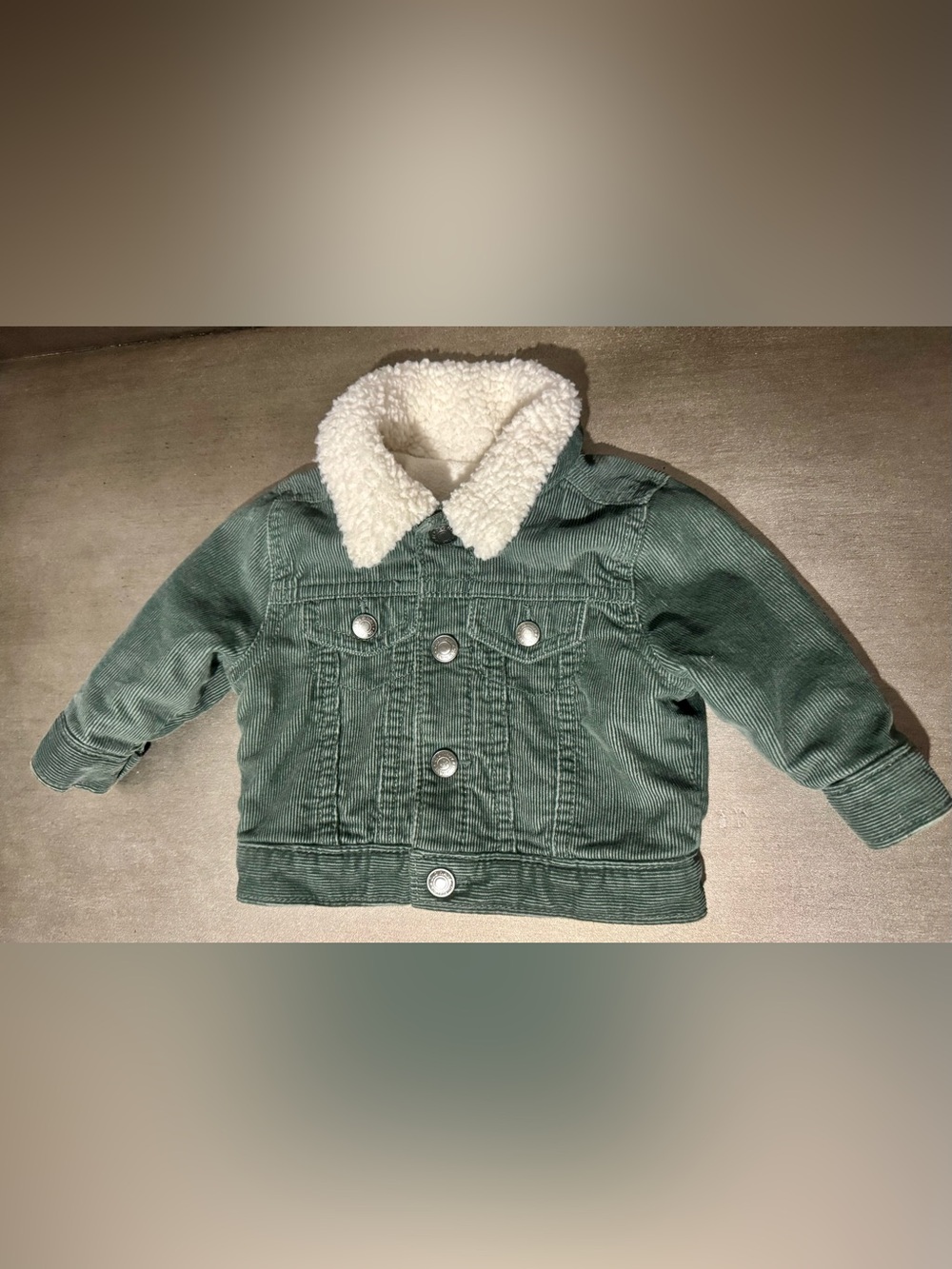 Baby Sherpa-Lined Corduroy Bomber Jacket